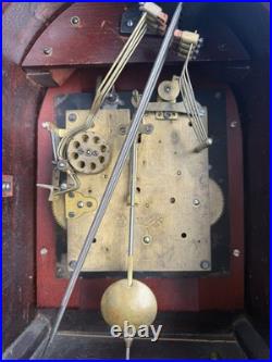 Antique C 1920 Gustav Becker Beehive Mantle CHIME Clock SEE VIDEO ALL ORIGINAL