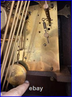 Antique C 1920s Junghans Mantle / CHIME Clock RUNS GOOD SEE VIDEO