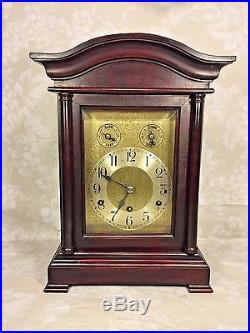 Antique CAC Bracket Clock Brass Movement Westminster Chimes Runs Nice Wood Case