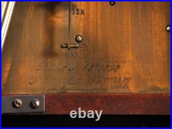 Antique CB Badische Uhrenfabrik Mahogany Westminster Chime Mantel Shelf WORKS