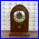 Antique Edwardian Mahogany And Inlay Lancet Top Mantel Clock -1910 England Works