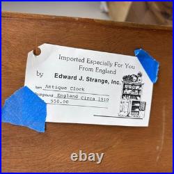 Antique Edwardian Mahogany And Inlay Lancet Top Mantel Clock -1910 England Works