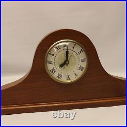 Antique Elgin Tambour Mahogany Mantel Shelf Clock