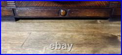 Antique England Mantel Clock Westminster Chime In Walnut Wood. Runs Great
