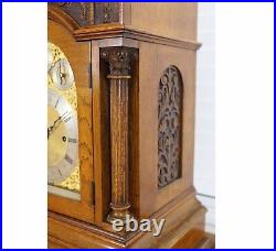 Antique England Triple Fusee 8 Bells 5 Gongs Mantel Clock with The Table