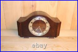 Antique European Deco Style Westminster Chime Clock Runs And Chimes Good