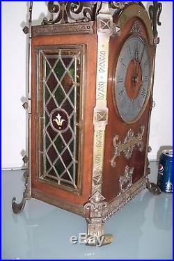 Antique French Gothic style westminster chime mantel clock