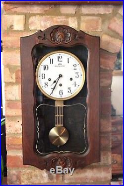 Antique French'Odo' 8-Day Wall Clock with Westminster Chime, early 20th Century