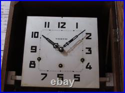 Antique French Vedette Quarter Hour Veritable Westminster Chime Wall Clock 8-day