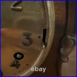 Antique German 2 Melody Trinity & Westminster Chime Mantel Clock 8-Day See Photo
