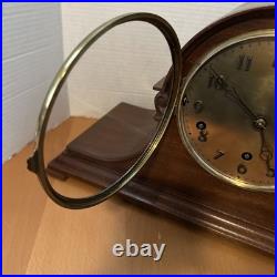 Antique German 2 Melody Trinity & Westminster Chime Mantel Clock 8-Day See Photo