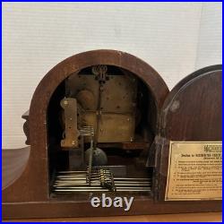 Antique German 2 Melody Trinity & Westminster Chime Mantel Clock 8-Day See Photo
