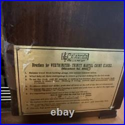 Antique German 2 Melody Trinity & Westminster Chime Mantel Clock 8-Day See Photo