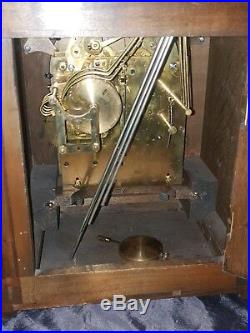Antique German 3 holes Junghans table / bracket clock. Westminster chiming