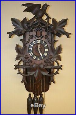 Antique German Black Forest Huge Westminster Chime Very Rare! Cuckoo Clock