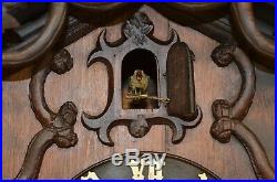 Antique German Black Forest Huge Westminster Chime Very Rare! Cuckoo Clock