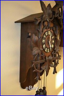 Antique German Black Forest Huge Westminster Chime Very Rare! Cuckoo Clock