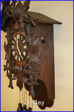 Antique German Black Forest Huge Westminster Chime Very Rare! Cuckoo Clock