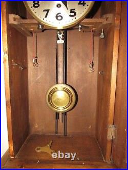 Antique German HAC Quarter Hour Westminster Chime Wall Regulator Clock 8-Day