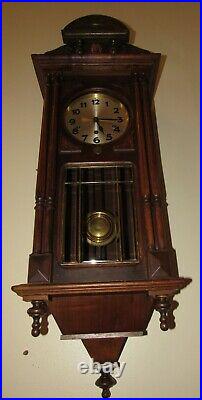 Antique German HAC Quarter Hour Westminster Chime Wall Regulator Clock 8-Day