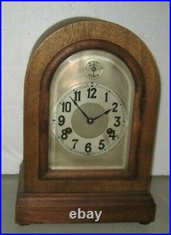 Antique German Hac Quarter-hour Westminster Chime Bracket Clock Roundtop Working