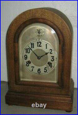 Antique German Hac Quarter-hour Westminster Chime Bracket Clock Roundtop Working