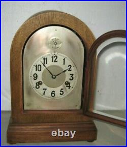 Antique German Hac Quarter-hour Westminster Chime Bracket Clock Roundtop Working