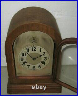 Antique German Hac Quarter-hour Westminster Chime Bracket Clock Roundtop Working