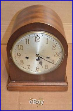 Antique German Junghans 1/4 Hour Strike Westminster Chime Mantle Clock Running