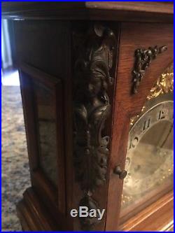 Antique German Junghans Mantle Clock Westminster Musical Chime ¼ Hour A06 Runs