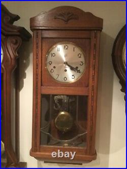 Antique German Junghans Westminster chime wall clock