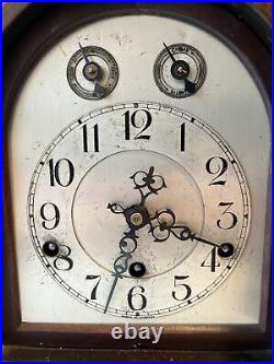Antique German Kienzle 8 Day Westminster Chime Bracket Clock With Key, Works