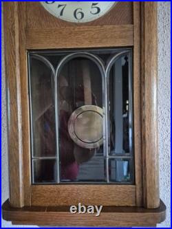 Antique German Mauthe Westminster chime wall clock (0715)