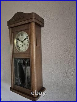 Antique German Mauthe Westminster chime wall clock (0715)