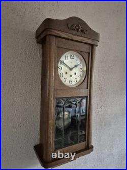 Antique German Mauthe Westminster chime wall clock (0715)