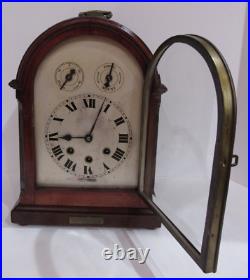 Antique German Quarter Hour Westminster Chime Bracket Clock 8-Day, Key-wind
