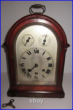 Antique German Quarter Hour Westminter Chime Bracket Clock 8-Day