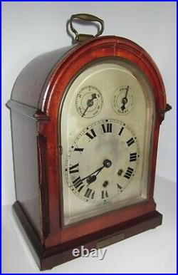 Antique German Quarter Hour Westminter Chime Bracket Clock 8-Day