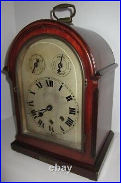 Antique German Quarter Hour Westminter Chime Bracket Clock 8-Day