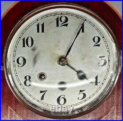 Antique German Wood Dome Gustav Becker Westminster Chime Mantel Clock Works