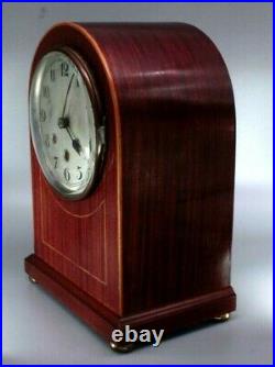 Antique German Wood Dome Gustav Becker Westminster Chime Mantel Clock Works