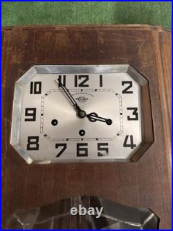 Antique Girod French Art Deco Regulator Wall Clock, Westminster Chimes Antique Girod French Art Deco Regulator Wall Clock, Westminster Chimes