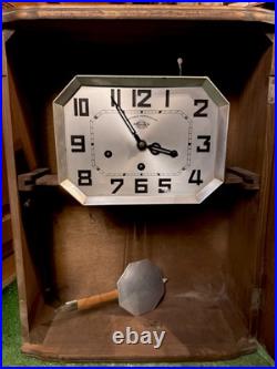 Antique Girod French Art Deco Regulator Wall Clock, Westminster Chimes