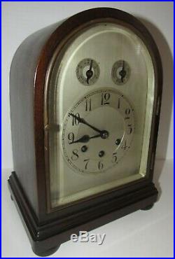 Antique Gustav Becker Arched Top Westminster Chime Melody Bracket Clock 8 Day