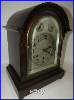 Antique Gustav Becker Arched Top Westminster Chime Melody Bracket Clock 8 Day