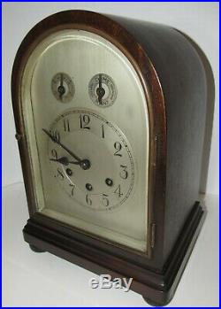 Antique Gustav Becker Arched Top Westminster Chime Melody Bracket Clock 8 Day