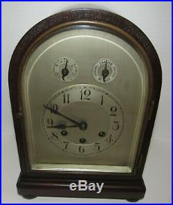 Antique Gustav Becker Arched Top Westminster Chime Melody Bracket Clock 8 Day