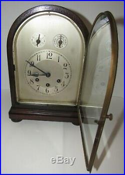 Antique Gustav Becker Arched Top Westminster Chime Melody Bracket Clock 8 Day