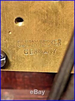 Antique Gustav Becker Bracket Clock Westminster Chimes Runs Strikes & Chimes