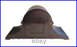 Antique Gustav Becker German Tambour Mantel Clock Westminster Chime With Key 1920s